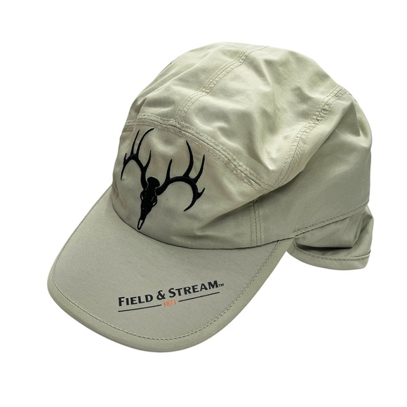 NWOT Field & Stream Embroidered Skull Nylon 5 Panel Hat with Ear Flaps - Picture 5 of 10